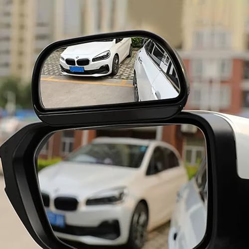 TOP-MAX 2Pcs Car Van Rectangular Blind Spot Mirror Towing Reversing Driving Stick On Adjustable Wide Angle Blind Spot Mirror for Car Van Towing Caravan - Image 1