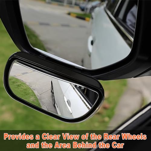 TOP-MAX 2Pcs Car Van Rectangular Blind Spot Mirror Towing Reversing Driving Stick On Adjustable Wide Angle Blind Spot Mirror for Car Van Towing Caravan - Image 4