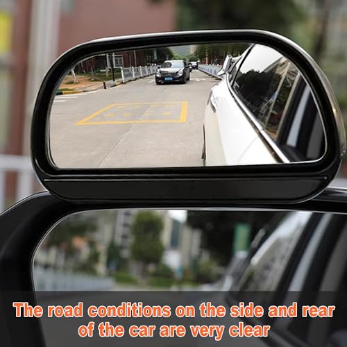 TOP-MAX 2Pcs Car Van Rectangular Blind Spot Mirror Towing Reversing Driving Stick On Adjustable Wide Angle Blind Spot Mirror for Car Van Towing Caravan - Image 5