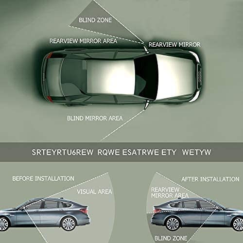 TOP-MAX 2Pcs Car Van Rectangular Blind Spot Mirror Towing Reversing Driving Stick On Adjustable Wide Angle Blind Spot Mirror for Car Van Towing Caravan - Image 3
