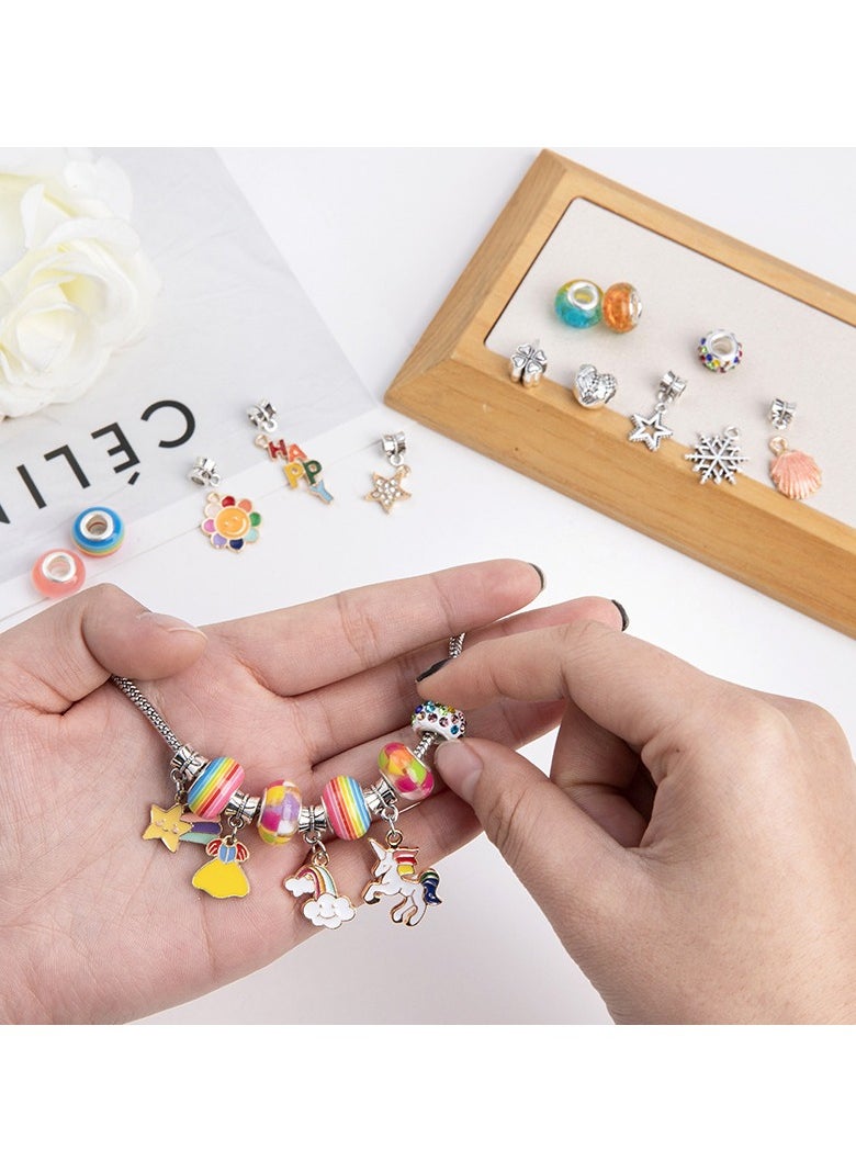 dreamons link DIY Girls Beads Jewelry Making Kit Arts Crafts Gifts Set With Portable Bracelet Organizer Box  - Image 2