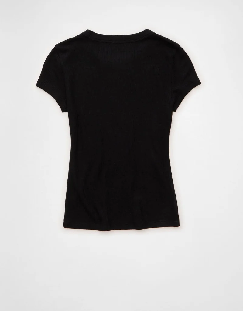 American Eagle  AE Hey Baby Waffle Tee for Women | Best Price UAE