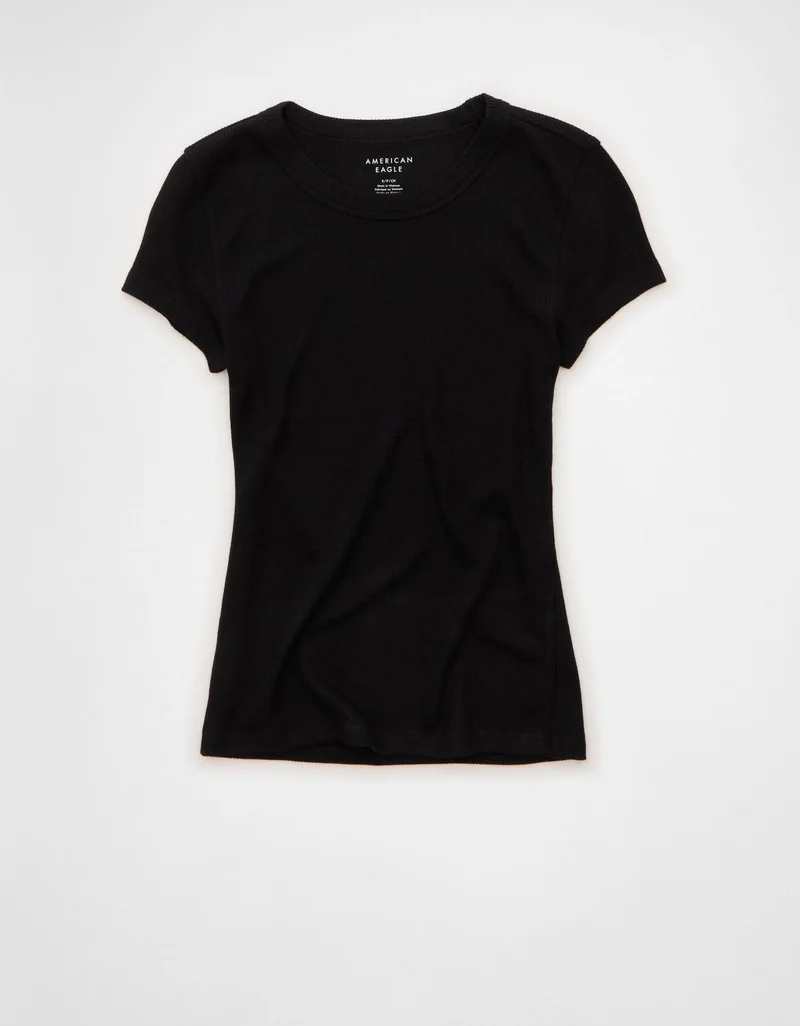 American Eagle  AE Hey Baby Waffle Tee for Women | Best Price UAE