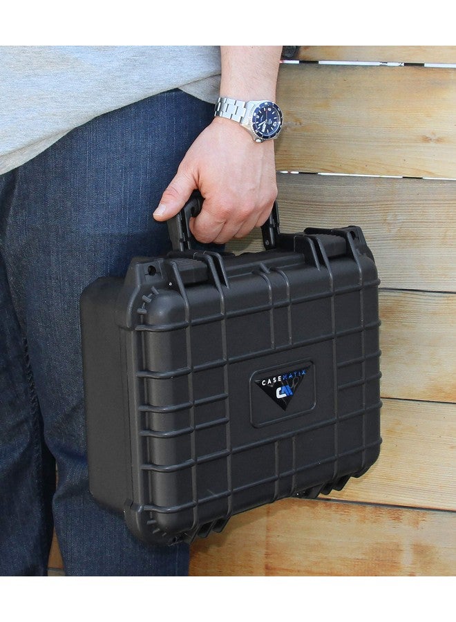 CASEMATIX Waterproof Toploaders Storage Box Fits 315 3" X 4" 35Pt Rigid Card Holders For Trading Cards & Sports Cards Or 65 One Touch Magnetic Cases Rugged Airtight Toploader Case With Travel Handle  - Image 5