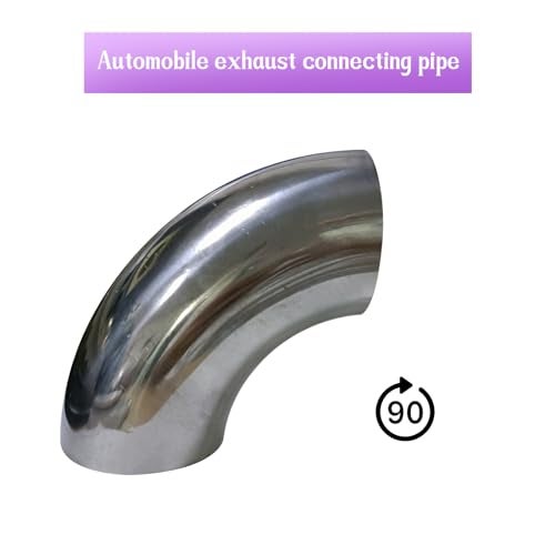 ZYHW OD 1.75 Inch Stainless Steel Exhaust Bend Tube 90°, 2 Pcs Thicken 1.5mm 304 Stainless Steel Exhaust Elbow Pipe for Car Modified Exhaust System - Image 3