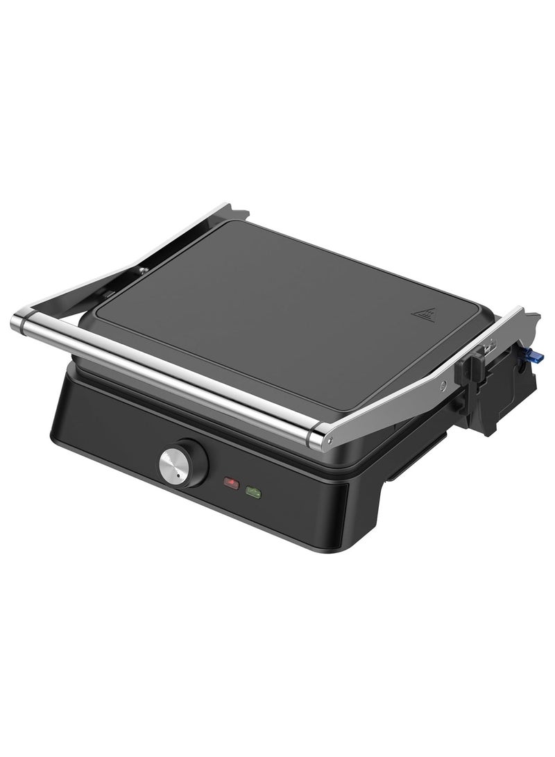 Westinghouse Retro Contact Grill -290 x 240 mm - BLACK– Compact & Stylish Indoor Grill for Perfect Grilling  - Image 1