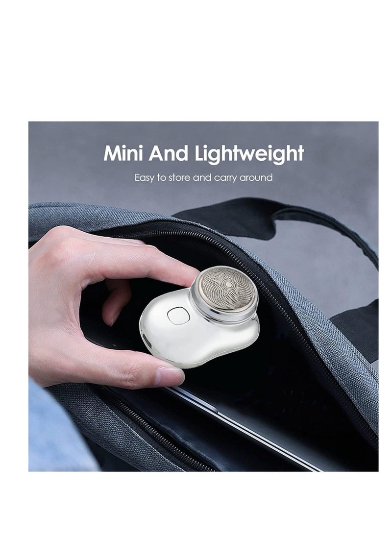 ELTRAZONE USB Mini Shaver Pocket Portable Electric Shaver, 2023 New Travel Electric Razor Round Shaving Machines for Men, Wet Dry Magic Rechargeable Mini Shavers Mens Electric Razors for Shaving Face (Black) - Image 4