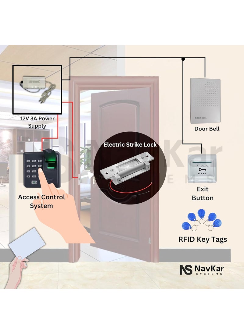 NAVKAR SYSTEMS NAVKAR SYSTEMS Biometric Access Control with Strike Lock  - Image 5