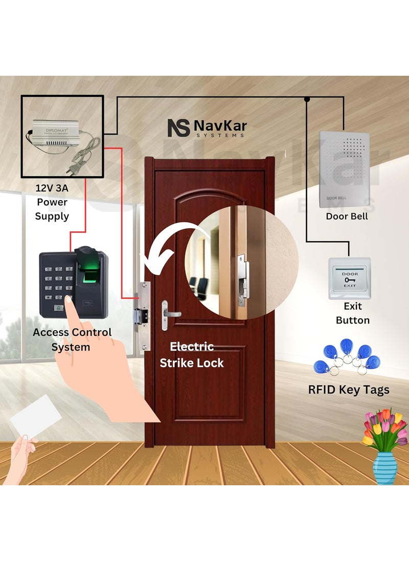 NAVKAR SYSTEMS NAVKAR SYSTEMS Biometric Access Control with Strike Lock  - Image 3