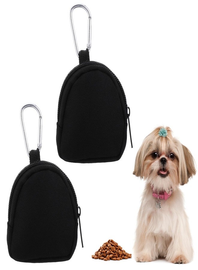 Matwsec 2 PCS Dog Treat Pouches for Pet Training Black Portable Dogs Treats Bag for Travel Outdoor Use Reusable Dogs Treats Container - Image 2