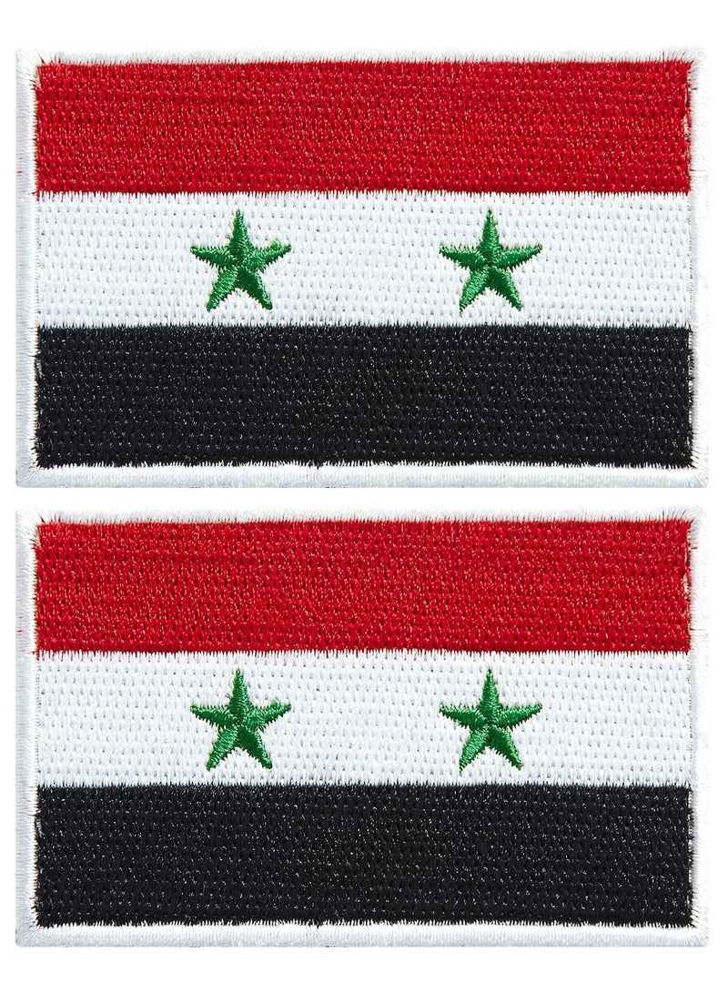 Generic Pack of 2pcs Embroidered Flag Patches - Perfect for Jackets - Backpackers - Travelers - Uniforms - Jeans and Hats - Tactical Embroidered Patches  - Image 1