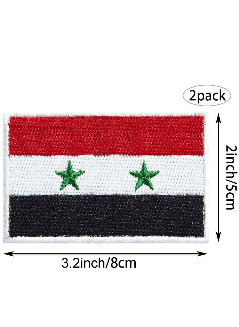 Generic Pack of 2pcs Embroidered Flag Patches - Perfect for Jackets - Backpackers - Travelers - Uniforms - Jeans and Hats - Tactical Embroidered Patches  - Image 2