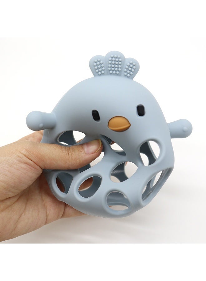Mini Treasures BPA Free Silicone Baby Chicken Teething Toys| Baby Hand Teether Mitten for Sucking Needs| Baby Chew Toys Hand Pacifier for Soothing Teething Pain Relief - Green - Image 5