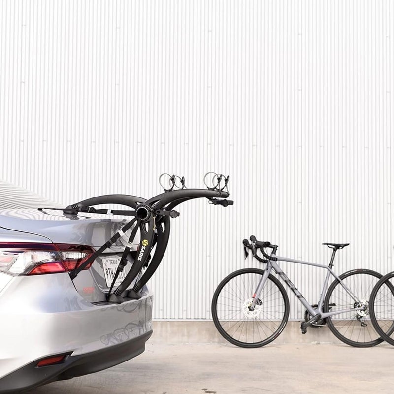 Saris Bones Car Trunk Bicycle Rack Carrier, Mounts 2 Bikes, Black - Durable, Rust-Free, Anti-Sway Straps, Fits Most Vehicles, Made in USA, Arc-Based Design, 100% Recyclable Materials - Image 5