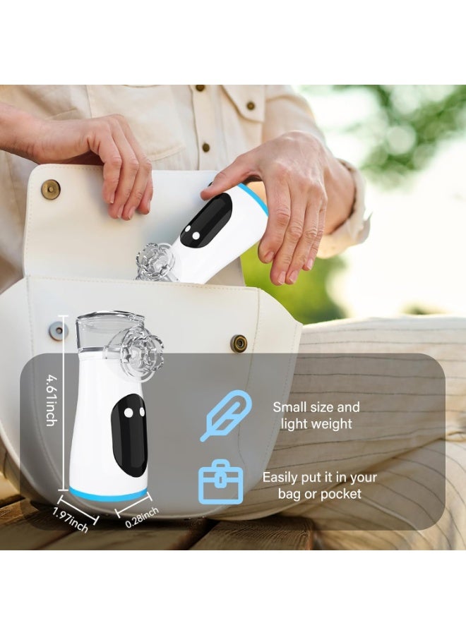 Portable Handheld Nebulizer – Rechargeable Smart Inhaler for Adults & Kids – Low Noise, LED Display, Breathing Comfort for Home & Travel - Image 4