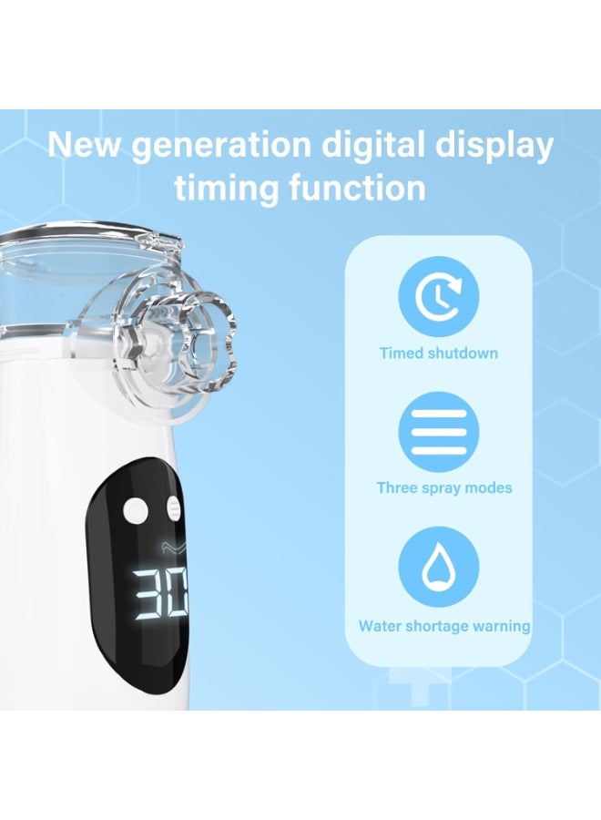 Portable Handheld Nebulizer – Rechargeable Smart Inhaler for Adults & Kids – Low Noise, LED Display, Breathing Comfort for Home & Travel - Image 2