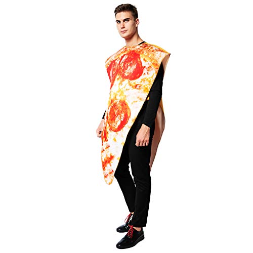 ReneeCho Adult’s Pizza Slice Costume Halloween Mens Food Mascot Couple Match Women, One Piece,Loose Type - Image 2