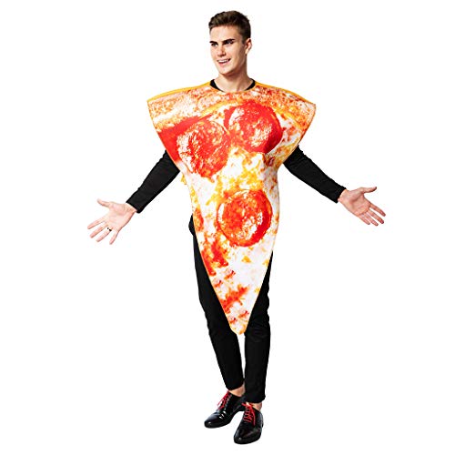ReneeCho Adult’s Pizza Slice Costume Halloween Mens Food Mascot Couple Match Women, One Piece,Loose Type - Image 3