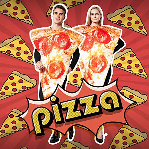ReneeCho Adult’s Pizza Slice Costume Halloween Mens Food Mascot Couple Match Women, One Piece,Loose Type - Image 5