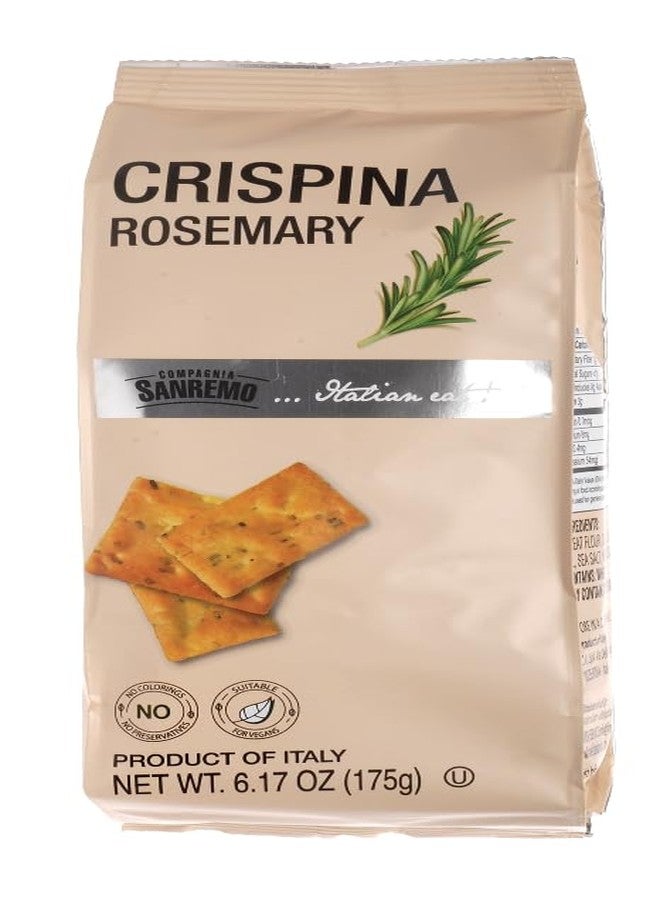 MANTOVA Compagnia Sanremo Crispina with Rosemary, 6.17 oz, Pack of 2, Product of Italy, Crunchy Gourmet Snack, Perfect with Cheese, Versatile & Delicious - Image 1