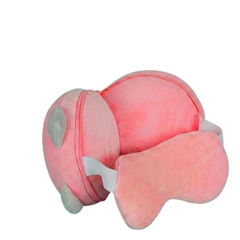 VEA Kids Cat Pillow with Eye Mask (Pink) - Image 2