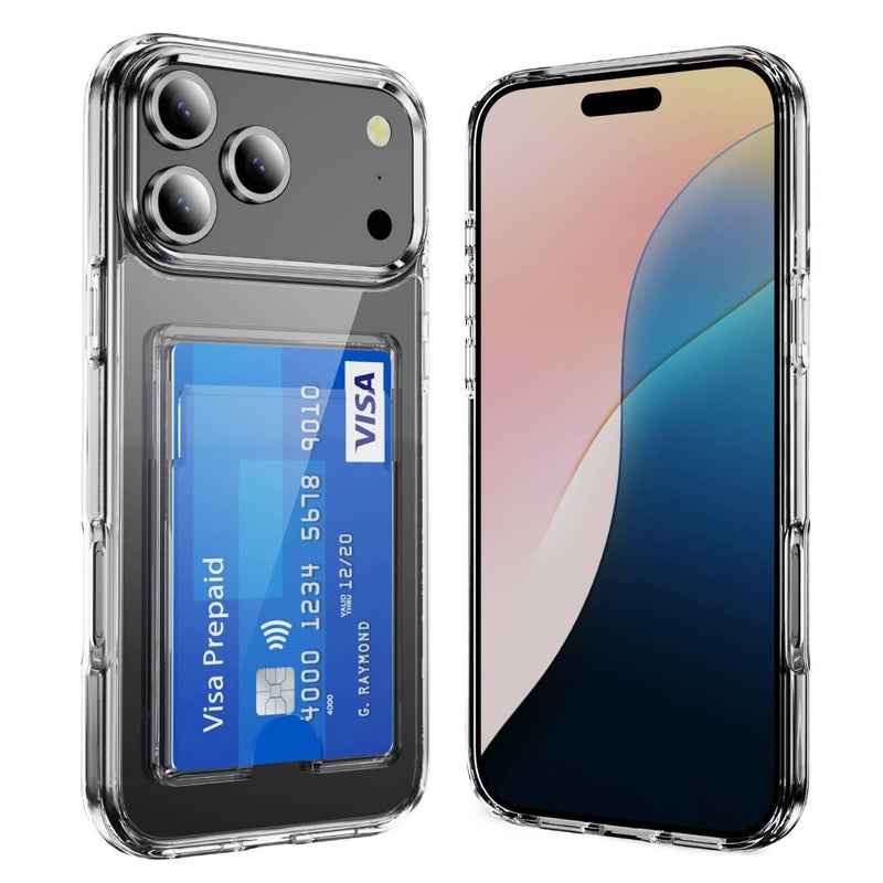 غطاء واقي بPC لـ iPhone XS Max مع حامل بطاقات وحماية من السقوط مع مقاوم للصدمات مع حامل قائم مع مغناطيس قوي باللون شفاف مغناطيسي بوظيفة حامل - ModaStar - Image 1