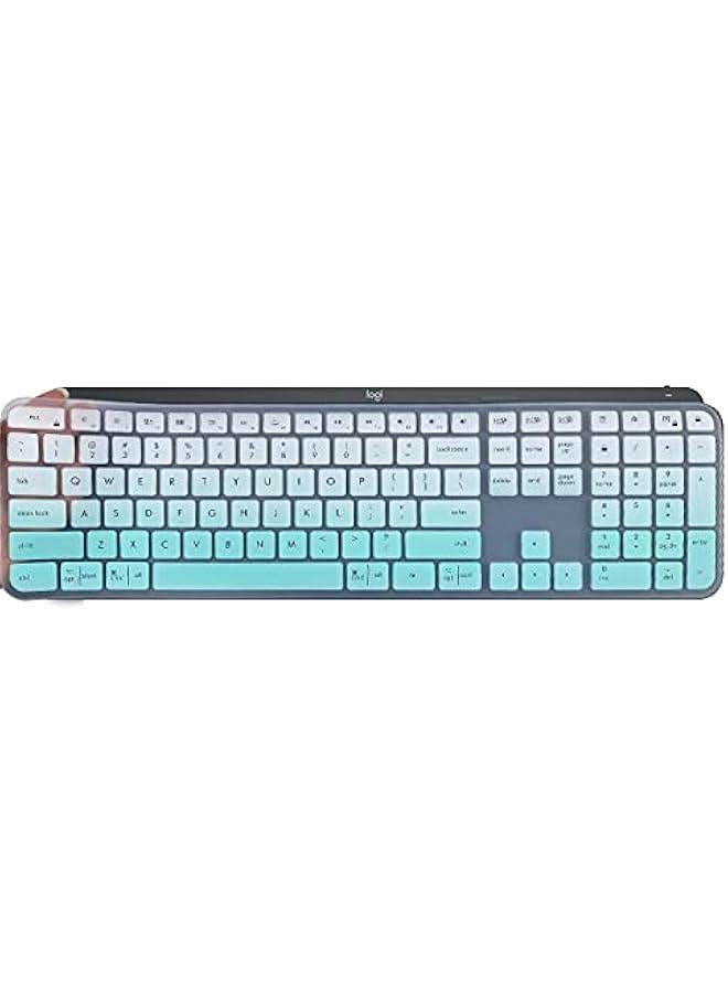 Silicone Protective Cover for Logitech MX Keys S Wireless Keyboard - MGreen - Image 1