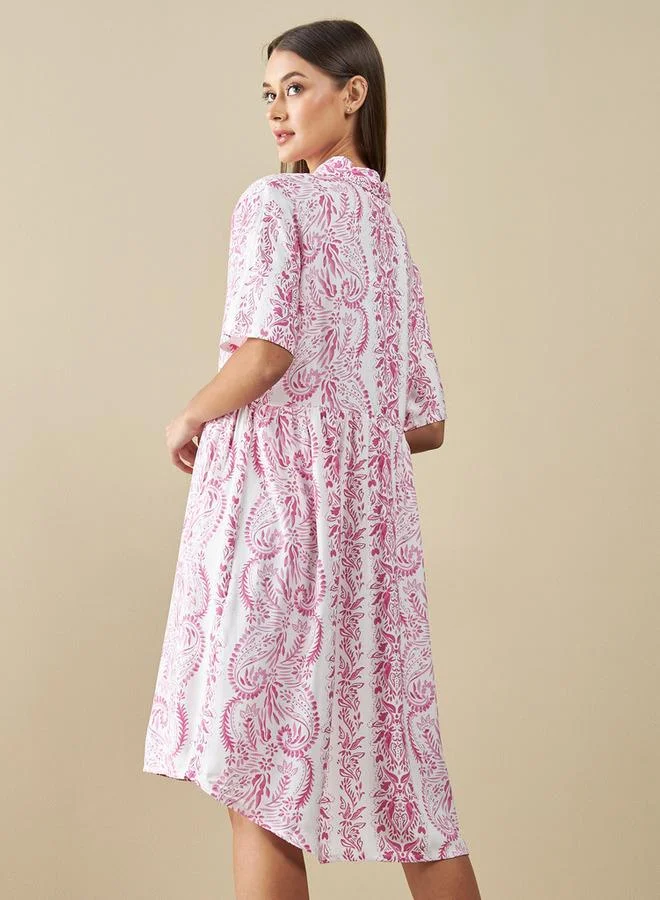 Splash FAV Set of 2 - Assorted Sleepshirt with Collar and High-Low Hem