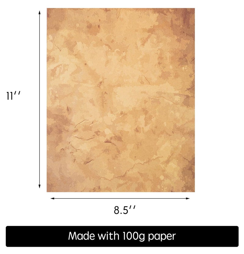 Bargain Paradise 50 Pack Decorative Vintage Paper | Vintage Stationary Paper | Use for Creating Vintage Letters, Timeless Writing, Drawing, Sketches | Ink Jet and Laser Printer Friendly | 8.5 x 11 Inches 50 Sheets - Image 4