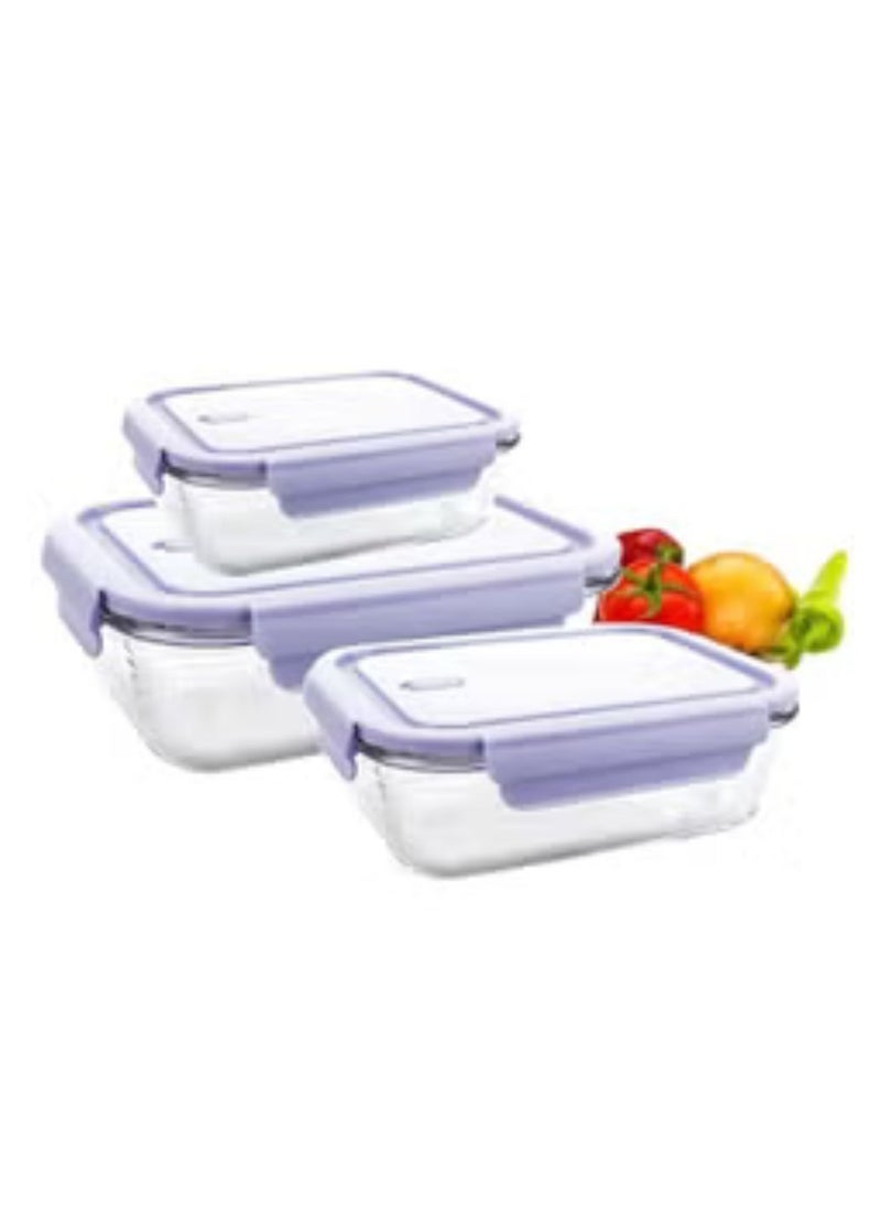 Premium Glass Food Storage Container Set – 3 Pieces  - Image 2