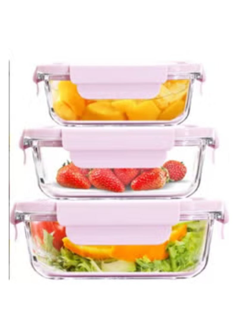 Premium Glass Food Storage Container Set – 3 Pieces  - Image 1