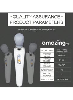 amazing.EGP Cordless Handheld Personal Massager, Deep Tissue Muscle Massager for Neck Back Shoulder Waist Leg Portable Full Body Massager for Stress Relief Rechargeable  - Image 3