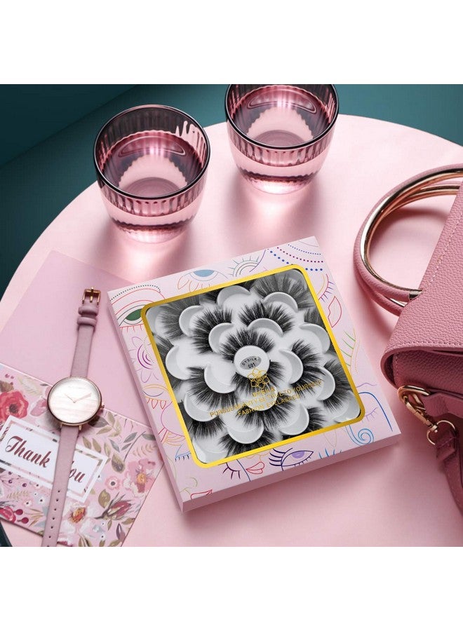 DYSILK False Eyelashes Wispy Lashes - Mink Lashes Fluffy 10 Pairs 6D Faux Lashes Pack 18mm Lashes Wispy Eye Lashes Pack Long Eyelashes Natural Look Reusable Fake Eyelashes Wispy Fluffy Cat Eye Soft - Image 4