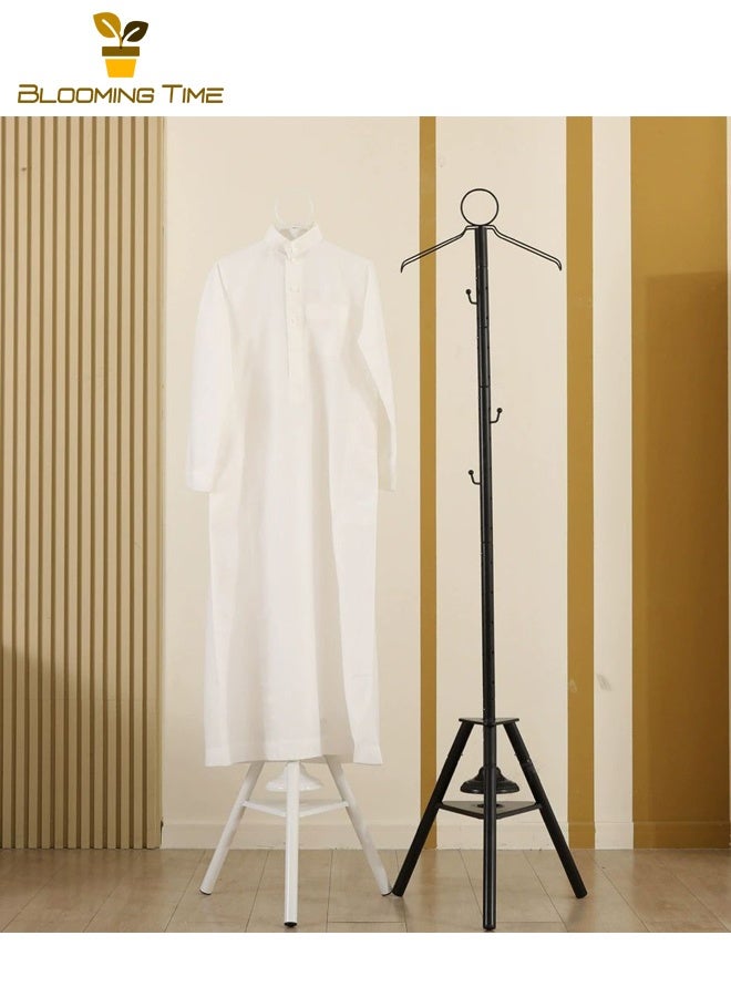 بلومنغ تايم شماعات متعددة الأغراض مع مبخرة وثقب تبخير الملابس تصميم اثنين في واحد ، شماعات معطف رداء ، مناسبة لغرفة النوم ، مكتب ، أبيض (باستثناء مصدر البخور) - Image 4