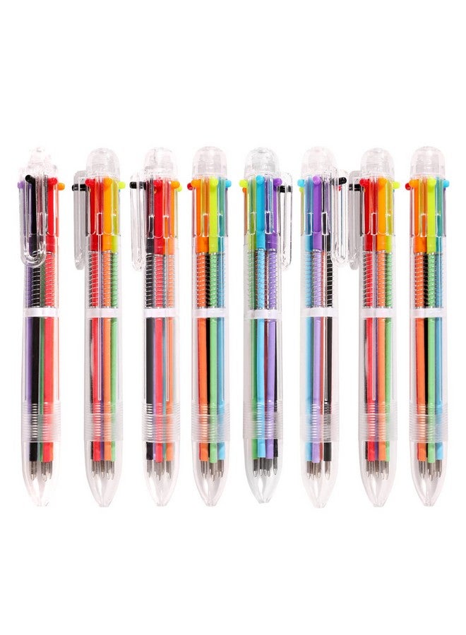 DAIKOYE 24 Pcs 0.5Mm 6In1 Multicolor Ballpoint Pen 6 Colors Transparent Barrel Ballpoint Pen For Office School Supplies Students Children Gift - Image 1