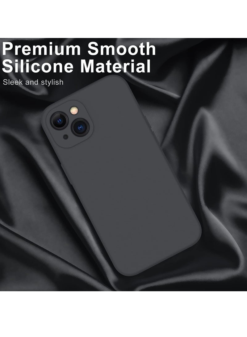 iPhone 14 Case with Screen Protector,Enhance Camera Protection,Soft Flexible Silicone Gel Rubber Bumper Cover,Slim Fit Shockproof Protective Phone Case for iPhone 14 6.1" Dark Grey - Image 3