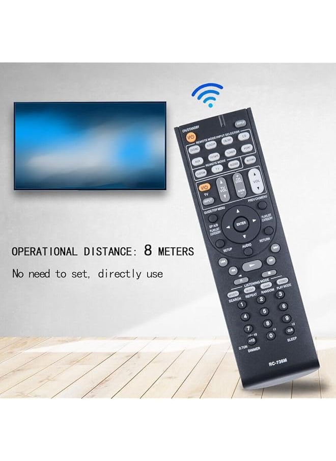 erorex - Rc 736M Replacement Remote Control For Onkyo Ht R570 Ht S5200 Hts5200B Htp 570 Skf 570L - Image 1