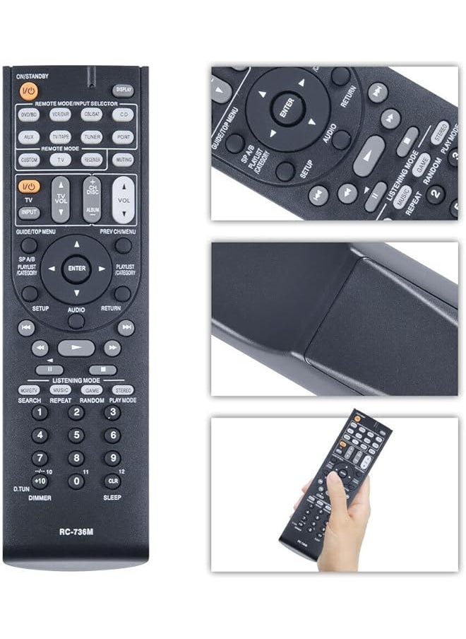 erorex - Rc 736M Replacement Remote Control For Onkyo Ht R570 Ht S5200 Hts5200B Htp 570 Skf 570L - Image 1