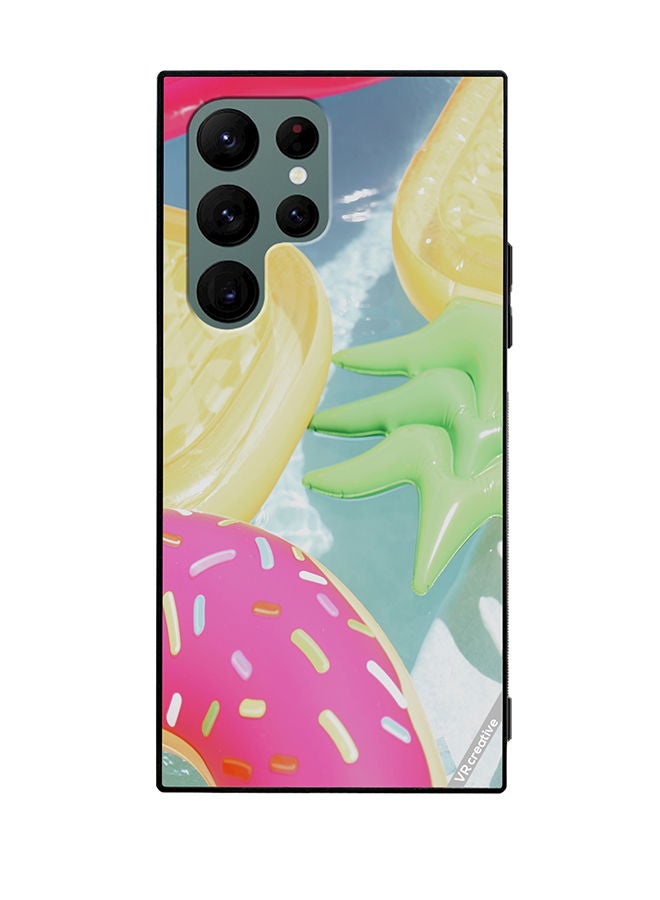 VR CREATIVE Protective Case Cover For Samsung Galaxy S22 Ultra 5G Pool Fun Design Multicolour - Image 1