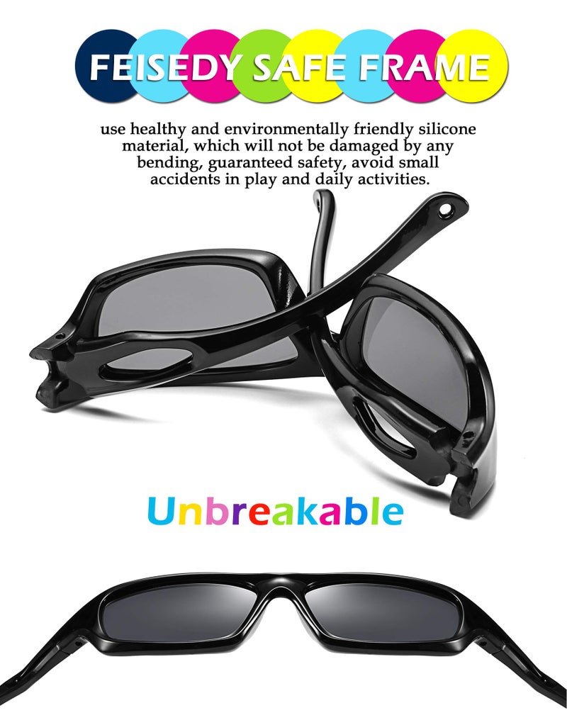FEISEDY Kids Polarized Sport Sunglasses Rubber Frame Boys Girls 3 to 12 Age Children Gift B2453 - Image 5