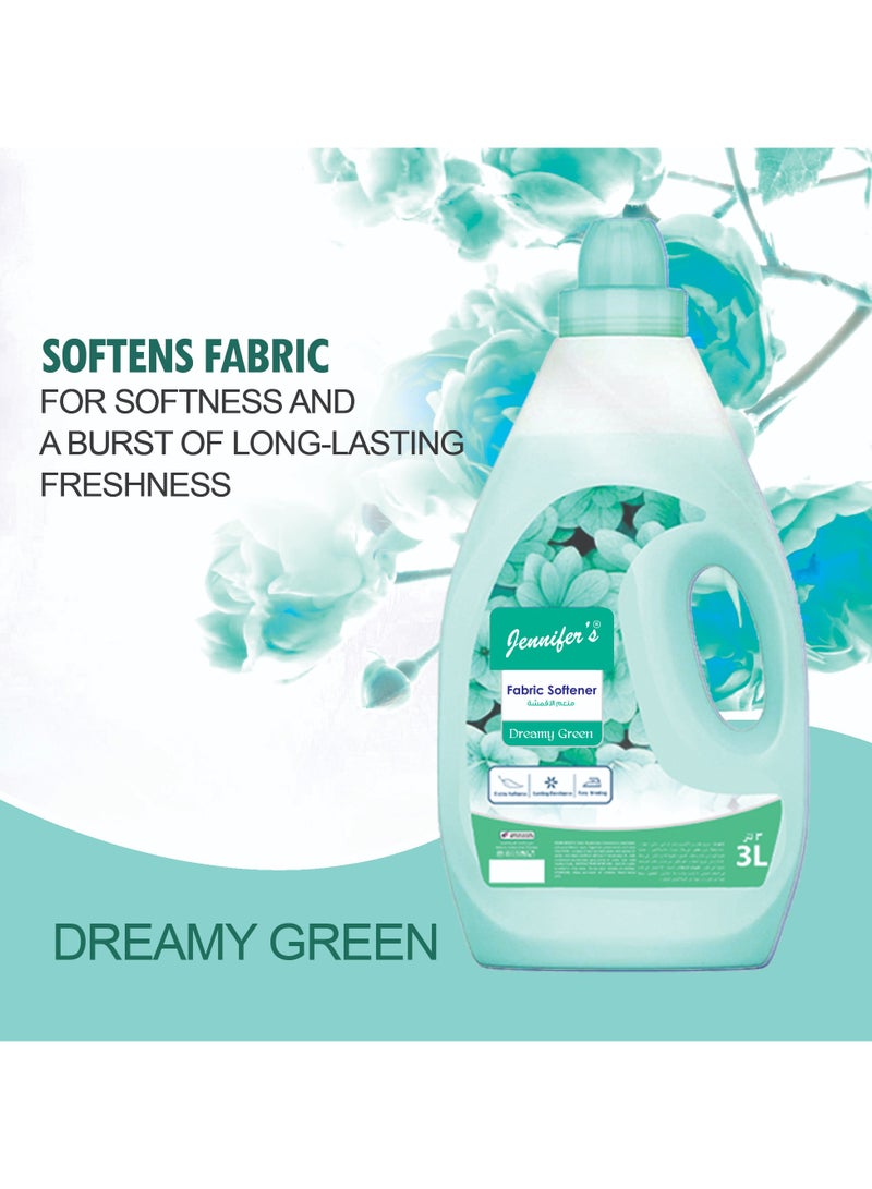Jennifer's Fabric Softener Blue Dreamy Green 3L  - Image 2