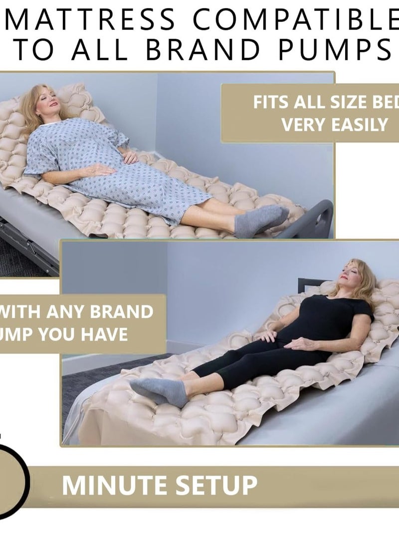 مرتبة هوائية طبية مضادة للتقرحات – مرتبة فقاعات لتخفيف الضغط ومنع قرح الفراش (6×3 قدم) - Image 2