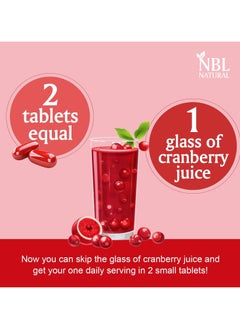 NBL Natural Cranberry Plus Probiotic Supplement, 60 Tablets, with Vitamin C  - Image 4