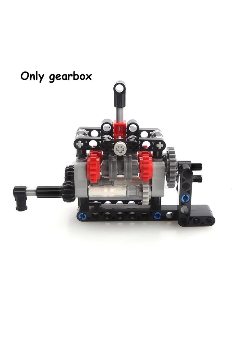 gearbox MOC High-tech 4 Speed Gearbox Model DIY Transmission Kit Compatible With Legoeds M Motor 888