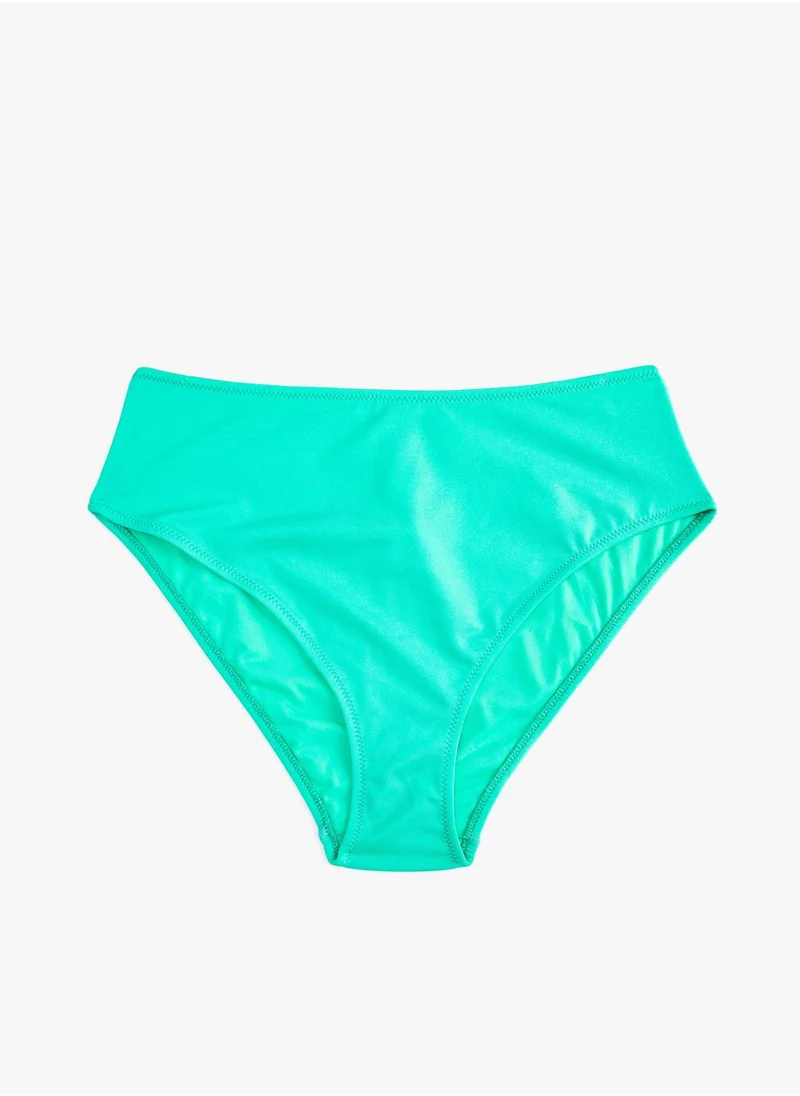 KOTON High Waist Basic Bikini Bottom