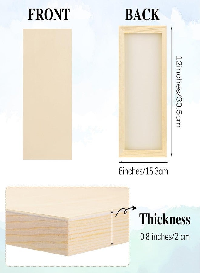 ARS 8 Pack Wood Panels 6 x 12 Inch Wooden Panels Canvas Unfinished Craft Wood Boards Panels for Art Crafts Acrylic and Oil Painting Pouring DIY Projects - Image 2