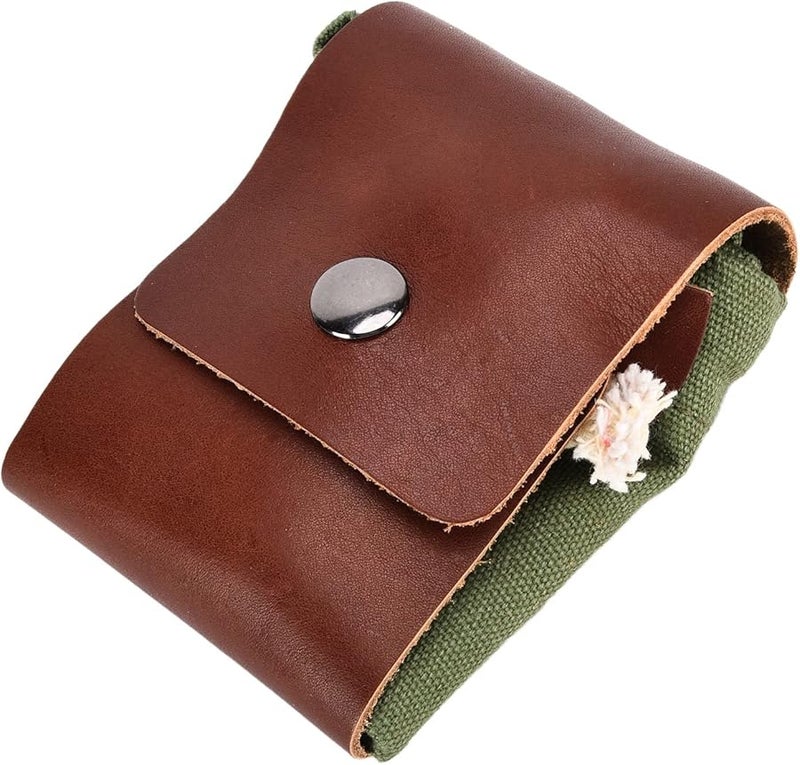 OD Green Leather Foraging Pouch Belt Portable Fruit Picking Bag for Camping Outdoor - Image 3