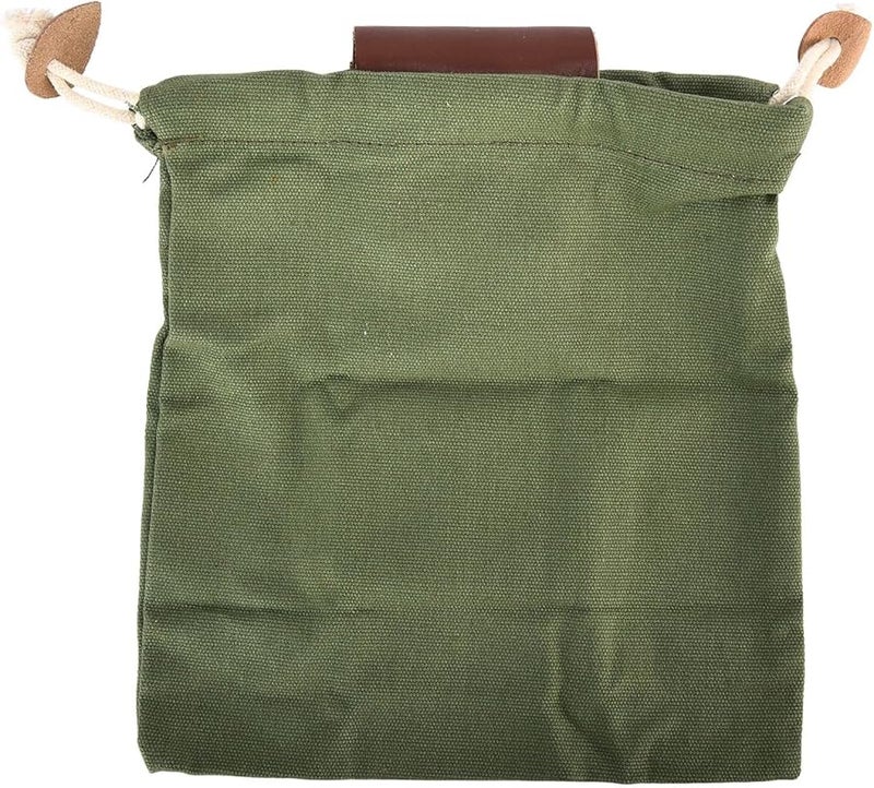 OD Green Leather Foraging Pouch Belt Portable Fruit Picking Bag for Camping Outdoor - Image 2