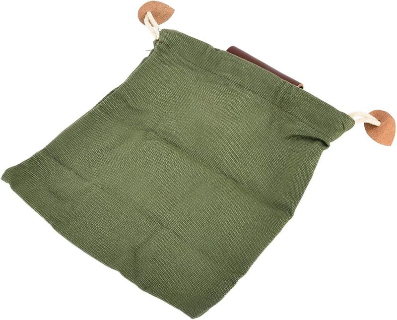 OD Green Leather Foraging Pouch Belt Portable Fruit Picking Bag for Camping Outdoor - Image 4