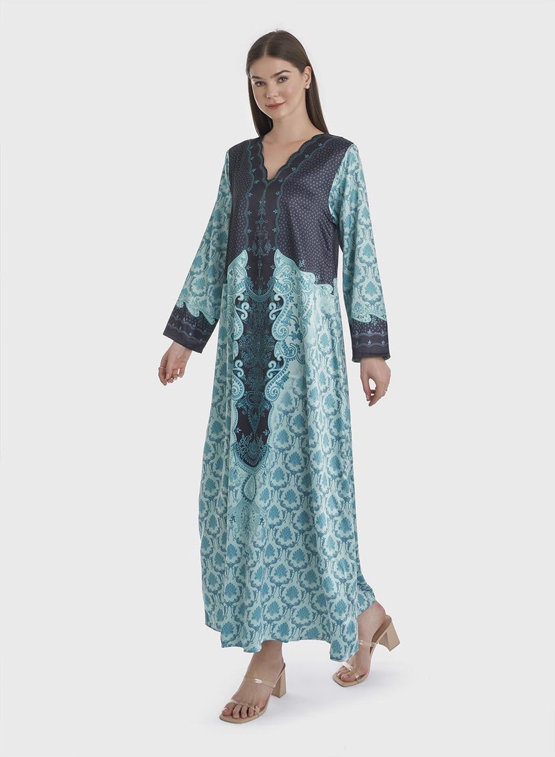 كشخة جلابية بطبعة دمشقية - Image 5